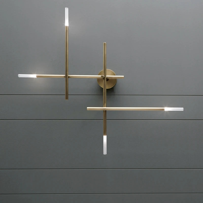 Orthodox LED living room wall lights with sleek, contemporary design in luxurious copper color. These elegant fixtures add warmth and sophistication to modern living spaces.