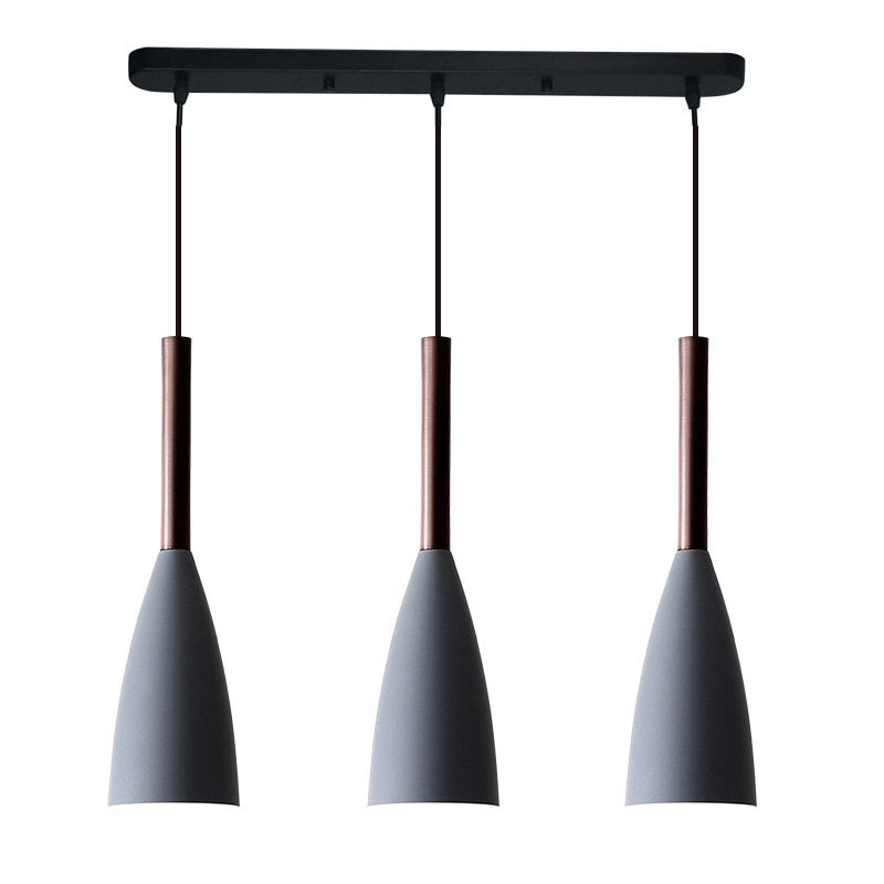 Lights of Scandinavia - Trine - Nordic contemporary 3 pendant lighting. Modern design, aluminum body and adjustable cord length. Dining Table Pendant lights. Kitchen Island Chandelier, Pendant light Home Decoration indoor lighting, Chandeliers for bedroom