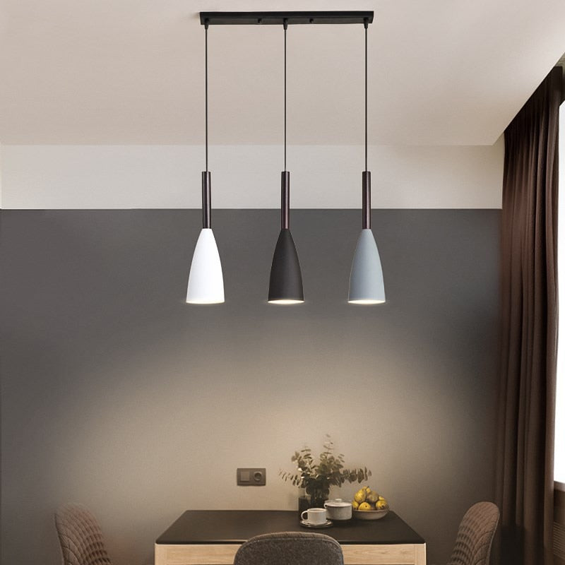 Lights of Scandinavia - Trine - Nordic contemporary 3 pendant lighting. Modern design, aluminum body and adjustable cord length. Dining Table Pendant lights. Kitchen Island Chandelier, Pendant light Home Decoration indoor lighting, Chandeliers for bedroom