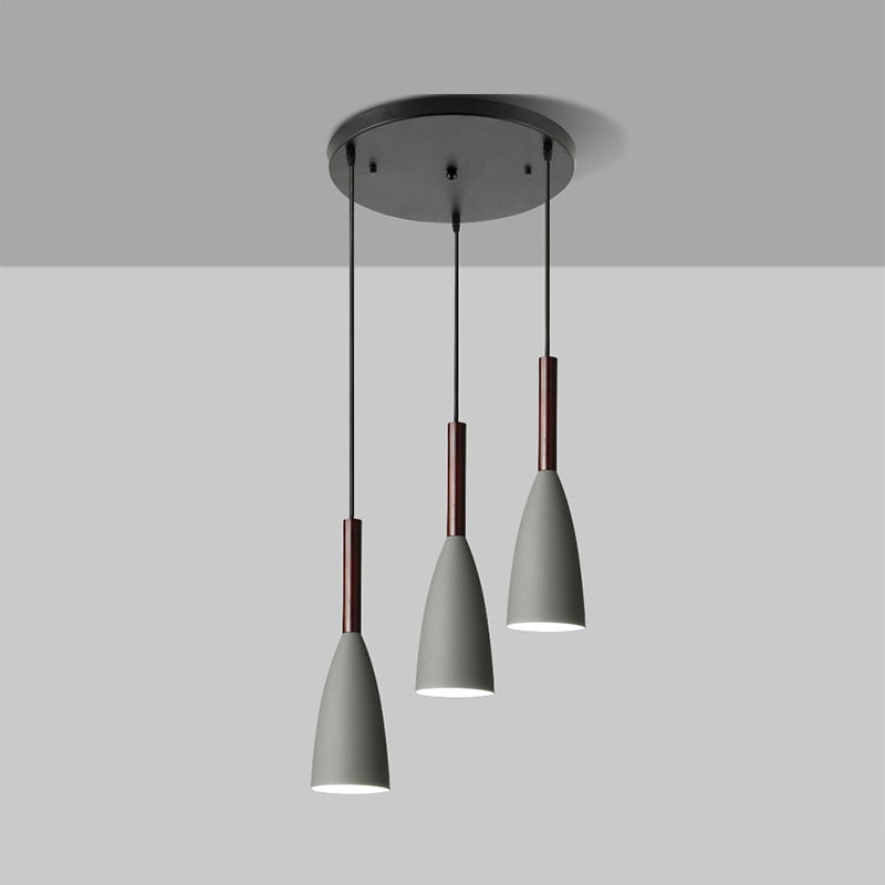 Lights of Scandinavia - Trine - Nordic contemporary 3 pendant lighting. Modern design, aluminum body and adjustable cord length. Dining Table Pendant lights. Kitchen Island Chandelier, Pendant light Home Decoration indoor lighting, Chandeliers for bedroom