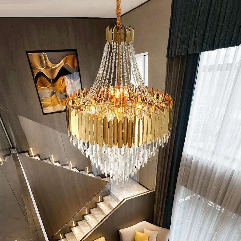 Lights of Scandinavia - Santa Barbara - American crystal chandelier gold luxury villa living room decoration chandelier