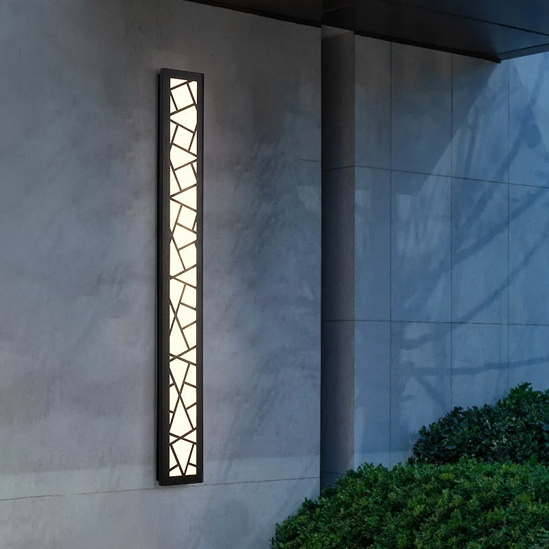 Lights of Scandinavia - Shatter - LED Outdoor Wall Light courtyard long Wall Light Modern IP65 Waterproof villa Porch Garden Wall Lamp exterior Wall LED sconces