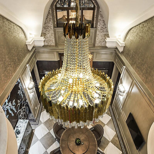 Lights of Scandinavia - Santa Barbara - American crystal chandelier gold luxury villa living room decoration chandelier