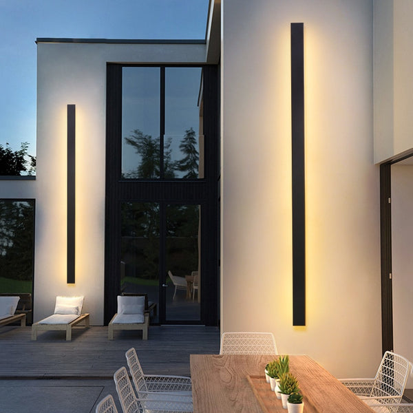 Lights of Scandinavia - Funkis - Funkis - IP65 Waterproof outdoor LED wall light.  Black frosted aluminum surface and bright powerful LED source.   Dimmable version comes with a remote control to adjust brightness and color temperature.