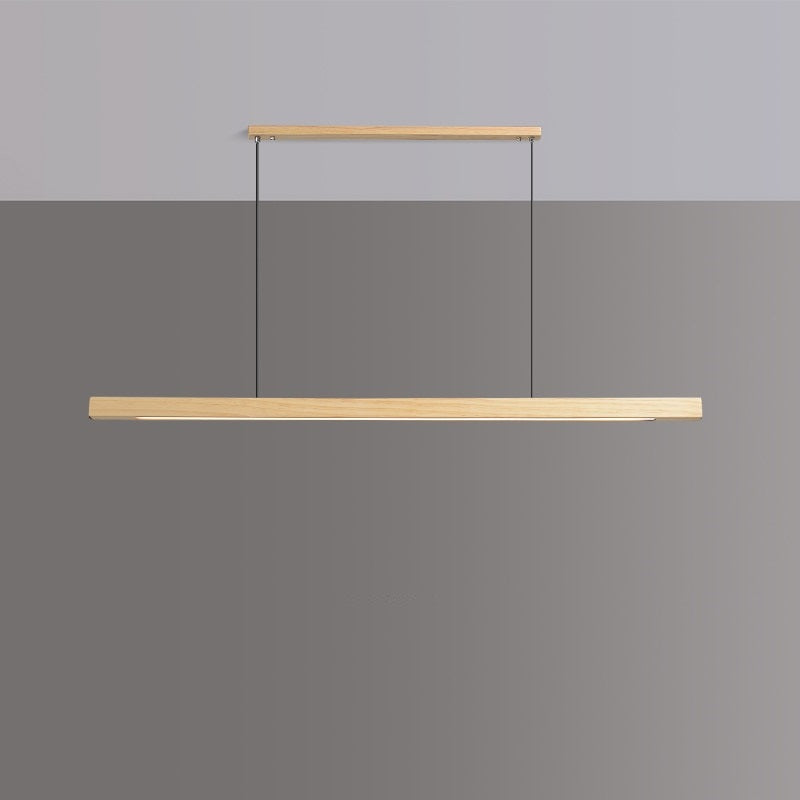 Lights of Scandinavia - Lindö - Modern long hanging dining room pendant light ala Nordic style. Will also make a good fit for office areas, restaurants and bars. Pine wood or black walnut Use the included remote to change color temperature between cold, neutral and warm light.