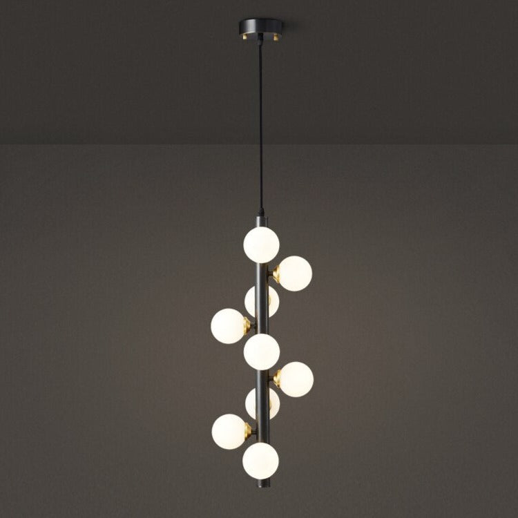 Lights of Scandinavia - Molekyl - Transform your living space into a modern, inviting ambiance with Molekyl's simple LED Chandelier. This sleek, contemporary design is perfect for any interior, from a grand staircase to a cozy bedroom. Its unique polished copper finish will add both style and illumination to any room in your home.